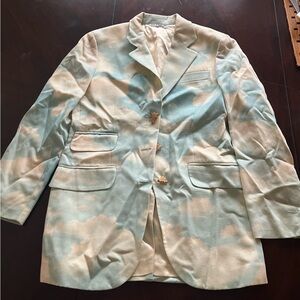 made in italy vintage cloud print blazer. fits size S/M